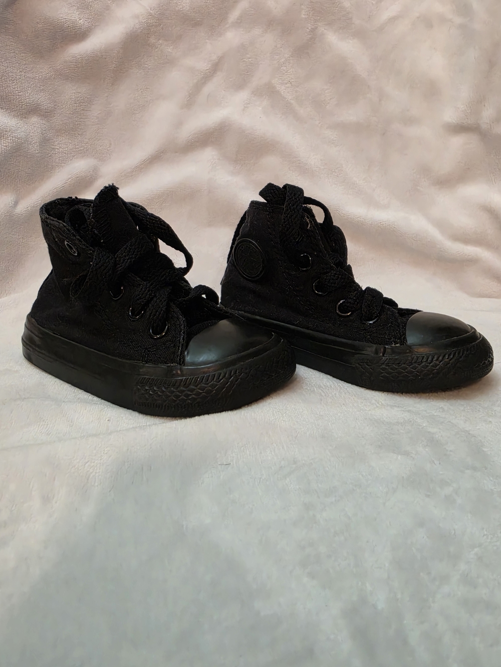 Converse Kids All-Black High Top Canvas Sneakers